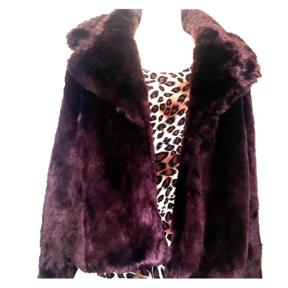 Burgundy Faux fur
